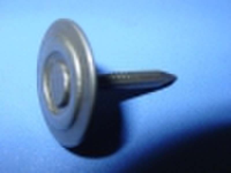 Metal cap roofing nail