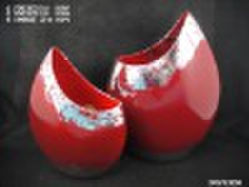 Red Flowervase / Blumenvase / Home Dekoration