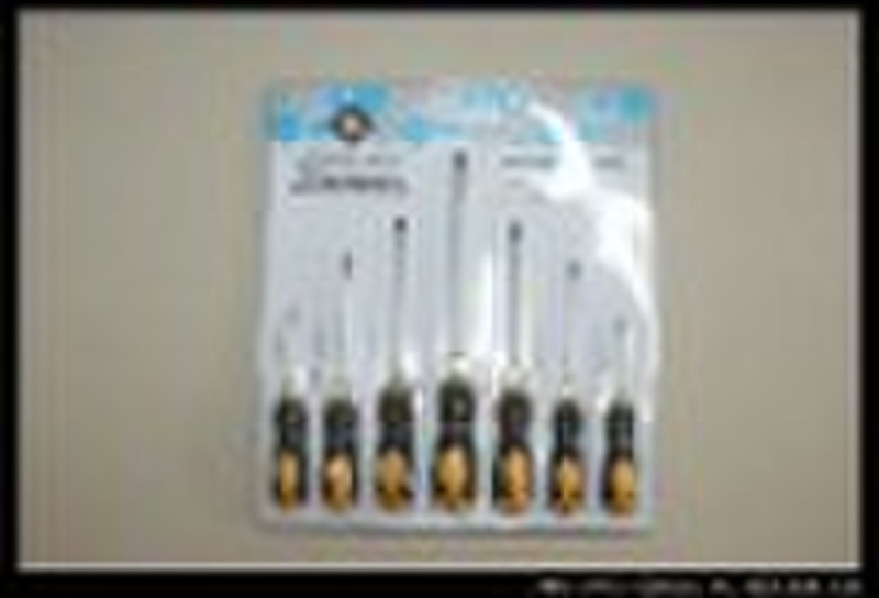 7 piece set of strength screwdrivers with comforta