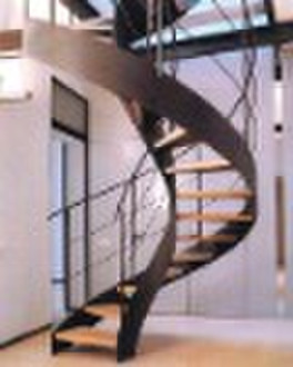 Stylish Steel Staircase ( Oak steps )