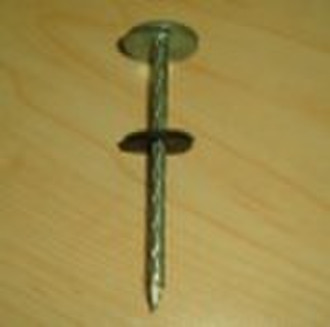 Galvanized umbrella roofing nail
