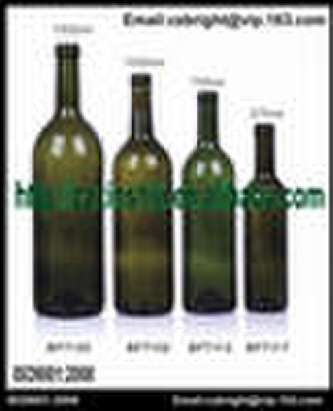 Bordeaux glass bottles