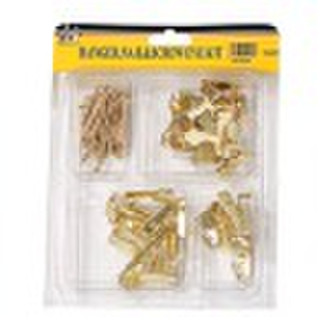 picture hanger(pvc packing,brass plated)