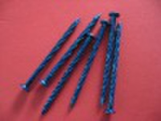 Blue coated twist nail