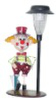 Metal Clown with solar light  (Metal craft / Garde