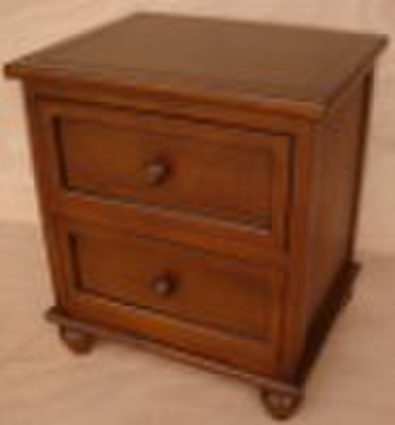 Wooden nightstand two draw