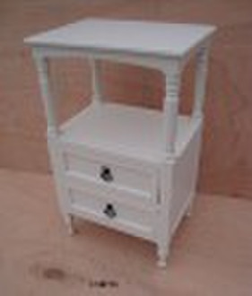 Wooden bedside table two draw