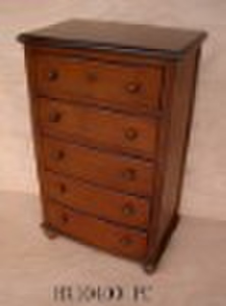 Wooden 5 heights chest of drawers