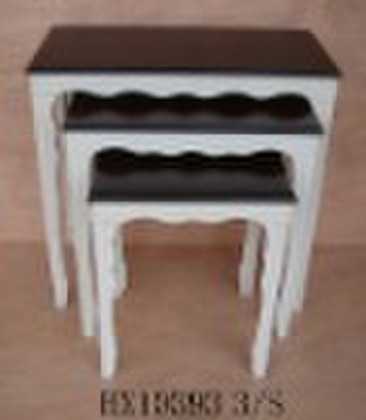 Set 3 wooden nest coffee tables