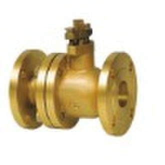 Flanged brass ball valve