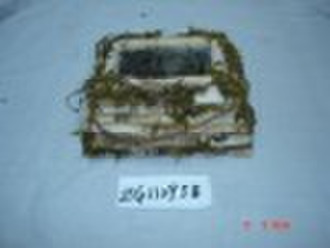 birch bark flower pot for home decoration