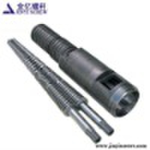 twin conical screw barrel