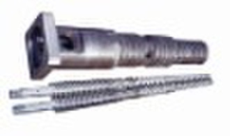 twin conical screw barrel