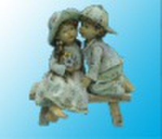 Garden & home decoration (Boy and Girl on benc