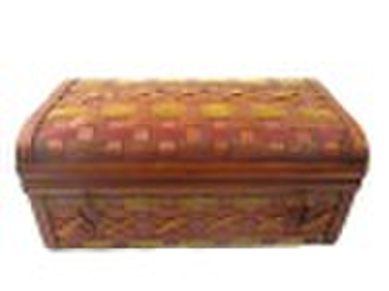 Folk oblong bamboo box