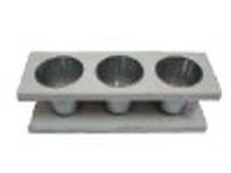 Wooden planter has inner pots