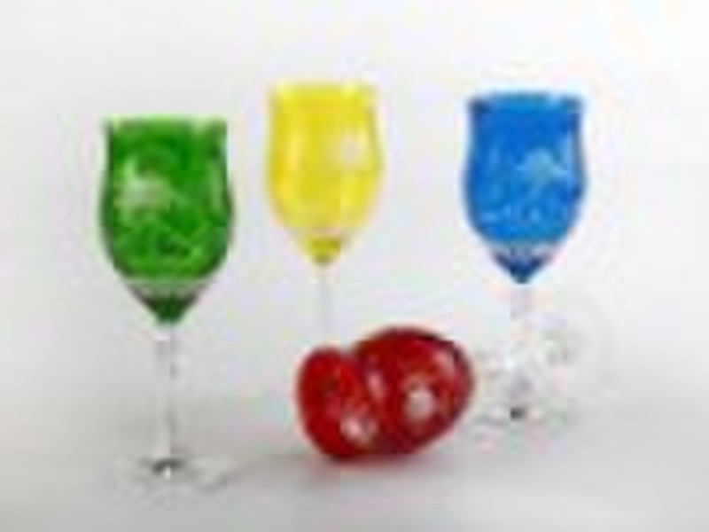 Color wine glass