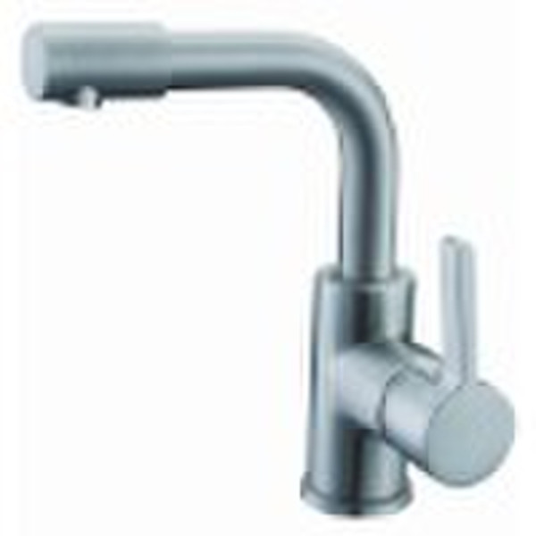 Bathroom basin faucet mixer brushed