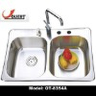 kitchen ware item, double bowl undermount sink