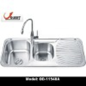 stainless steel kitchen sink with drain board