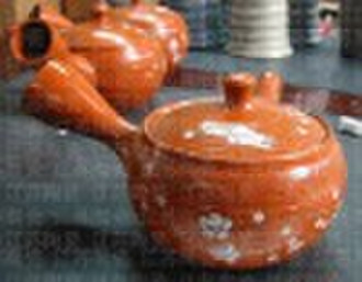Japanese style Teapot ta maker handle tea pot clay
