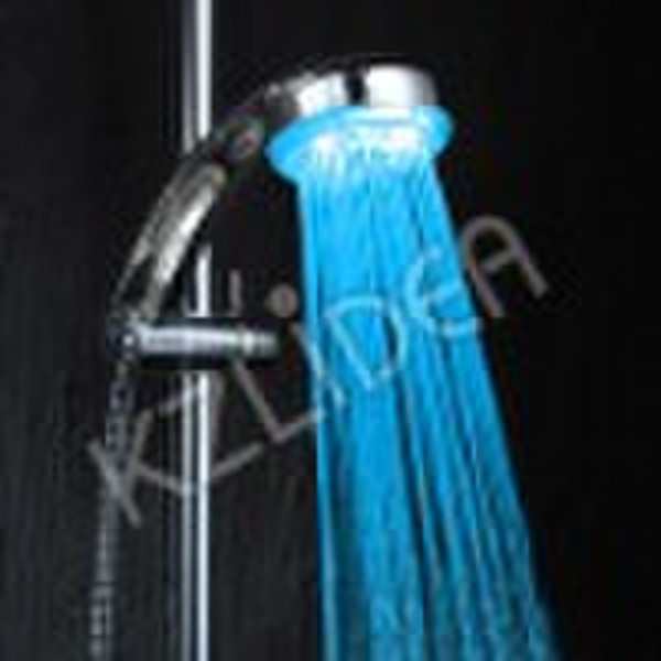 Water pressure powered led rainfall shower head