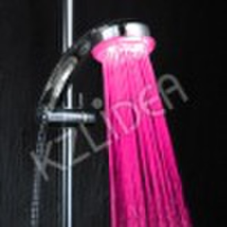 Water powered 3 colours led bathroom shower head