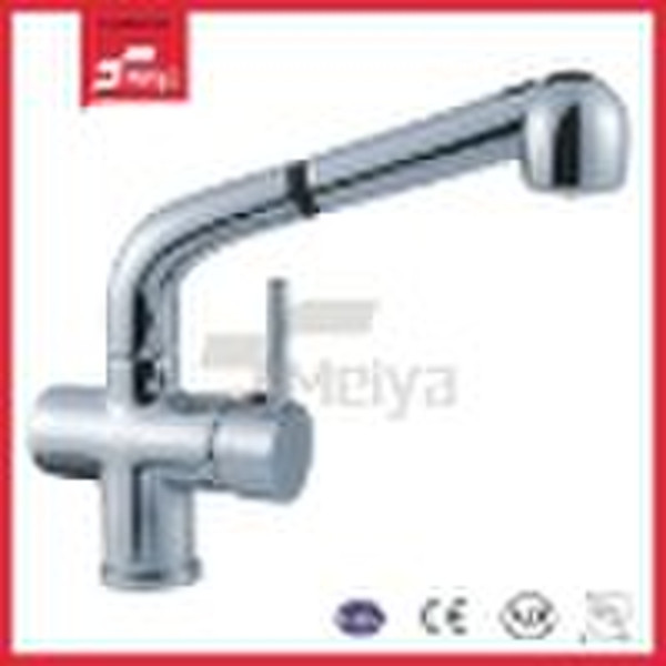 single handle pull out spray kitchen mixer