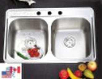 cUPC Stainless steel top mount sink 8456A