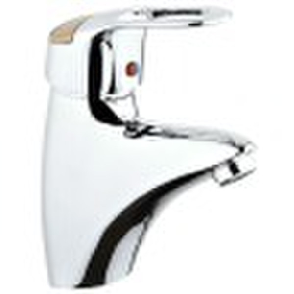 Chrome square basin taps