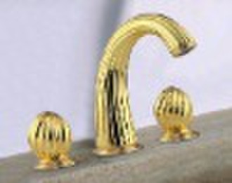 Double Handle bronze lavatory faucet