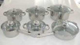 12pcs Edelstahl-Kochtopf-Set