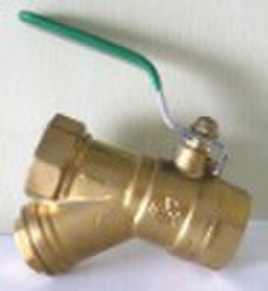 Brass strainer ball valve 3400