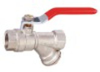 brass ball valve with Y strainer