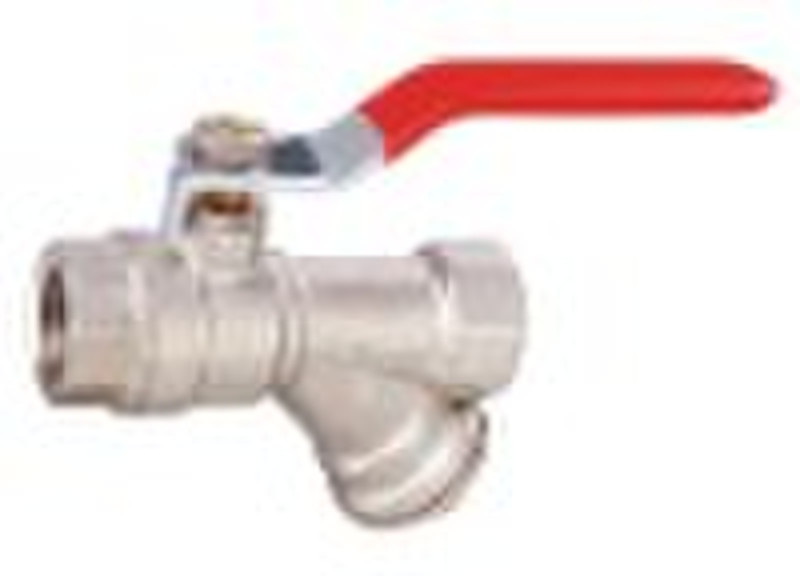 brass ball valve with Y strainer