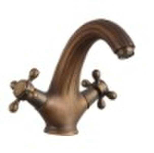 double handle antique basin faucet