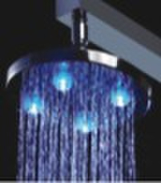 Self-power led shower faucet