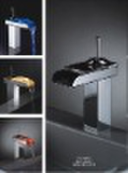 LED brass basin faucet