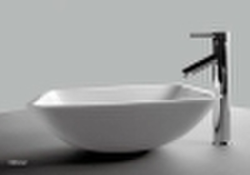 pure white washbasin (artificial stone)