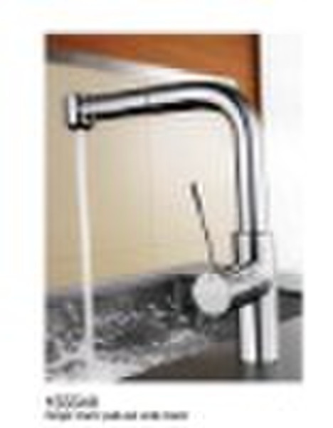 single lever kitchen mixer with pull-out shower