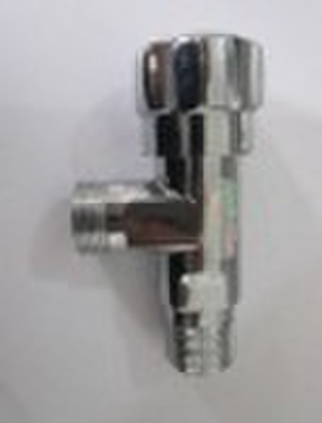 Chrome 2-Way Angle Control Stop Valve Water Divert