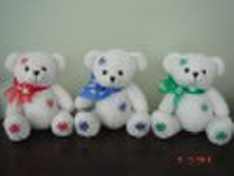 plush teddy bear w/ embroidery snowflake