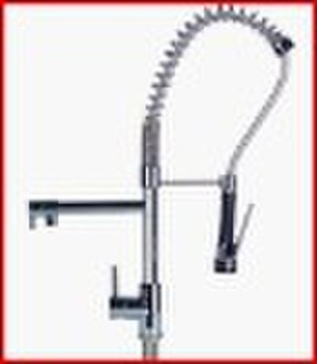 pull out brass kitchen faucet