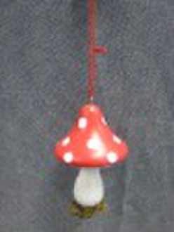 Wooden Mushroom Pendant