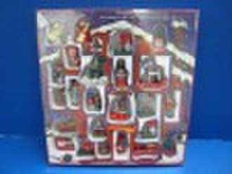 Set of 24 Wooden Christmas Ornaments