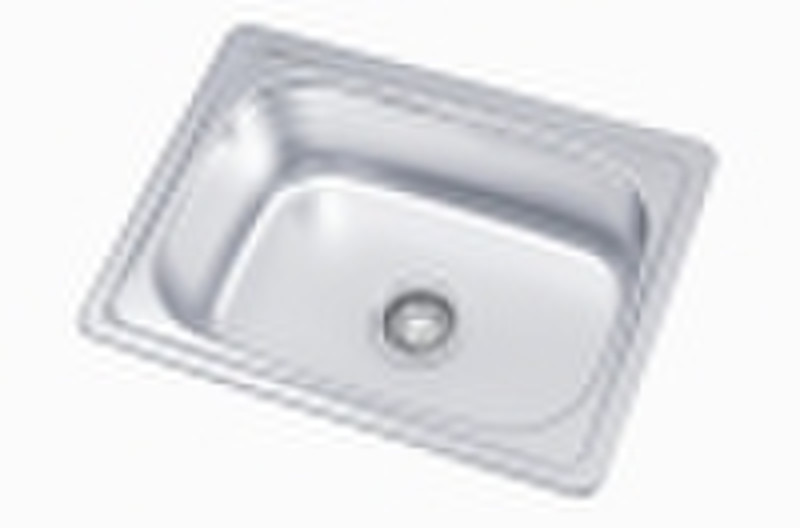 Sit on stainless steel kitchen sink / Single Bowl