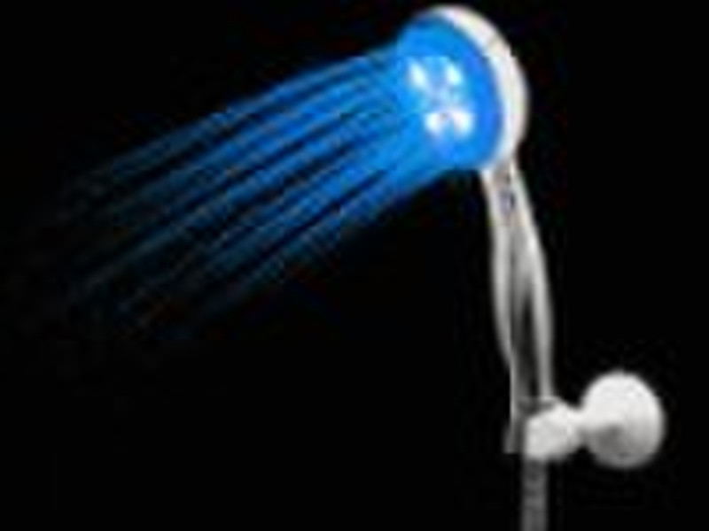 Temperature detectable LED shower head