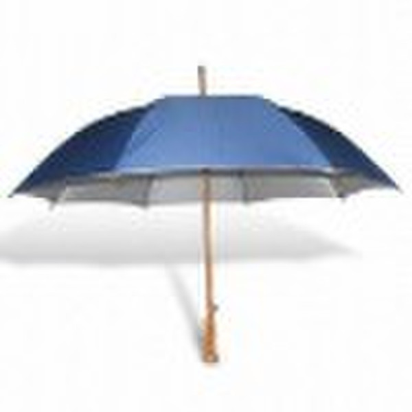 Promotional Umbrella with wooden shaft and straigh