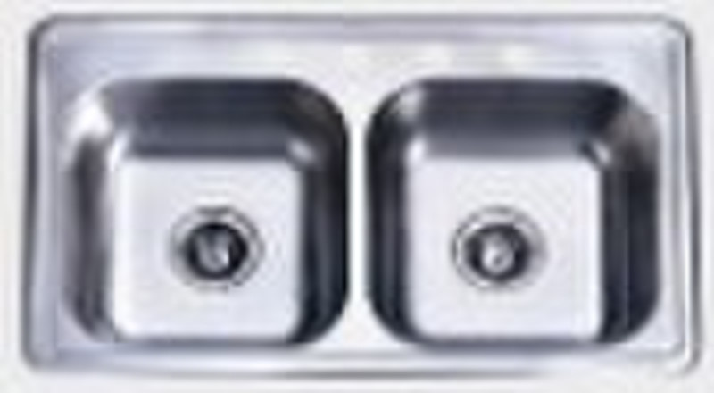 Topmount Double Bowl Kitchen Sink-DB3319