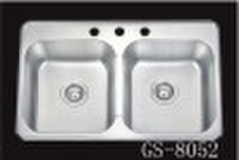 GS-8052 double bowl sink